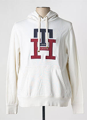 Hanorac cu glugă broderie mâneci lungi alb TOMMY HILFIGER bărbat