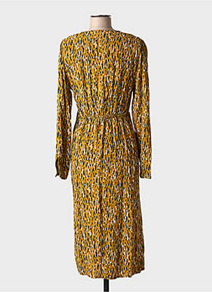 Rochie midi mâneci lungi mâneci lungi galben AN' GE femeie