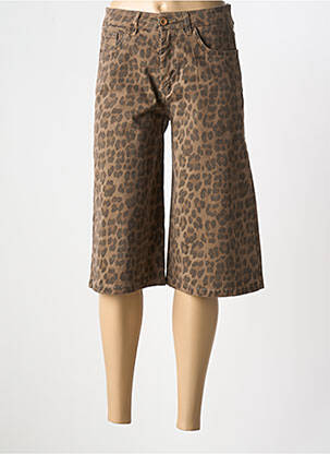 Pantalon trei sferturi maro ANNA femeie