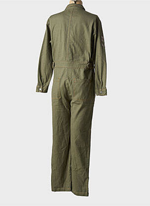 Salopetă-pantalon închidere cu nasturi pe față mâneci lungi verde KAPORAL femeie