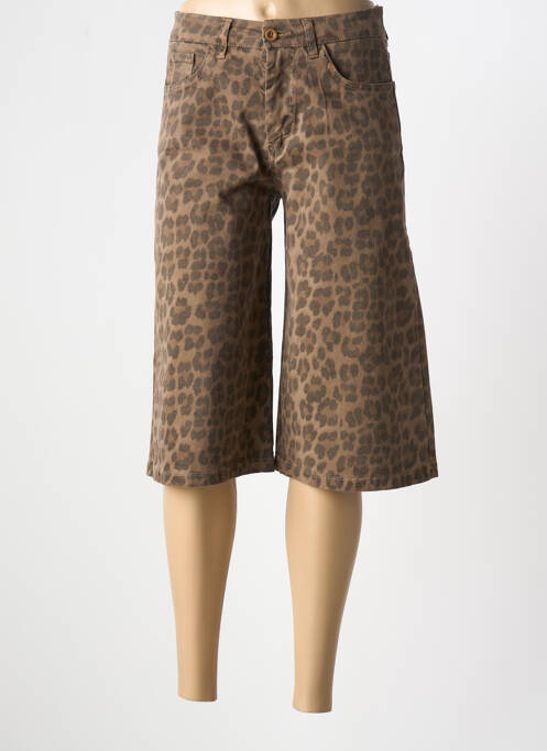 Pantalon trei sferturi maro ANNA femeie