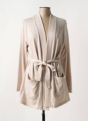 Vestă cu mâneci lungi bej PLUTO femeie