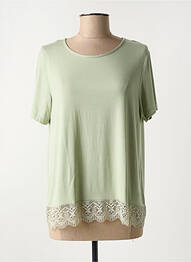 Top mâneci scurte mâneci scurte verde SOFTY femme