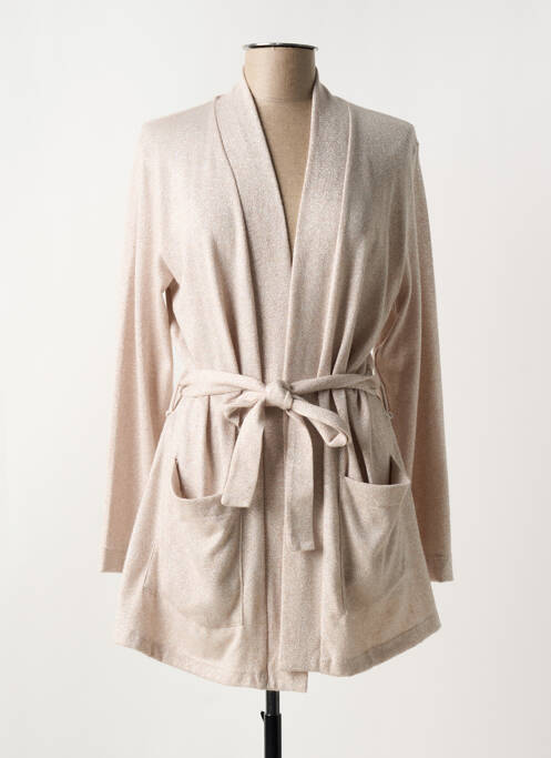 Vestă cu mâneci lungi bej PLUTO femeie