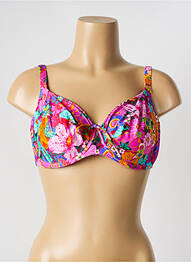 Sutien de costum de baie elasticitate sutien cupe întregi cu decolteu înalt roz PRIMADONNA femme