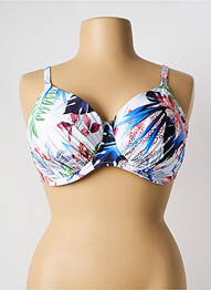 Sutien de costum de baie elasticitate sutien cupe întregi cu decolteu înalt albastru FANTASIE femme