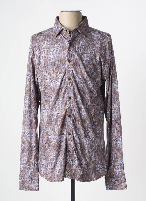 Cămașă cu mâneci lungi maro DESOTO bărbat