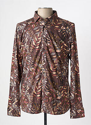 Cămașă cu mâneci lungi maro DESOTO bărbat