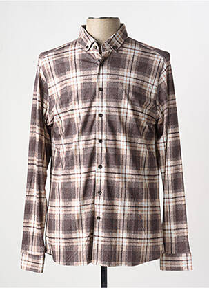 Cămașă cu mâneci lungi maro DESOTO bărbat