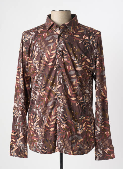 Cămașă cu mâneci lungi maro DESOTO bărbat