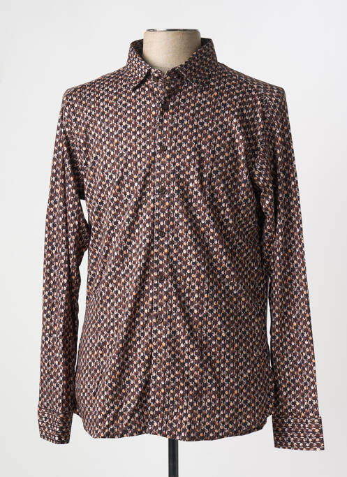 Cămașă cu mâneci lungi maro DESOTO bărbat