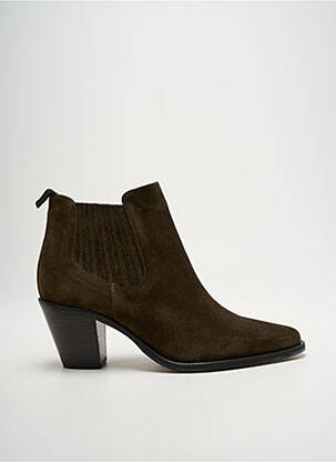 Botine/ghete vârf ascuțit toc de 4 la 6 cm verde MURATTI femeie