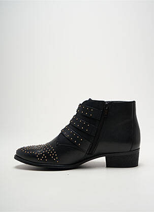 Botine/ghete material neted toc plat până la 3 cm negru BRONX femeie