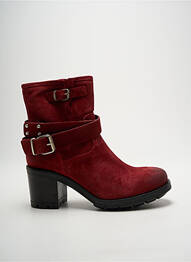 Botine/ghete nubuc toc de 4 la 6 cm roșu PAOYAMA femme