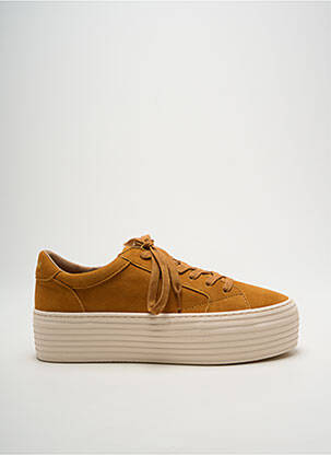 Adidași platformă toc de 4 la 6 cm portocalie NO NAME femeie