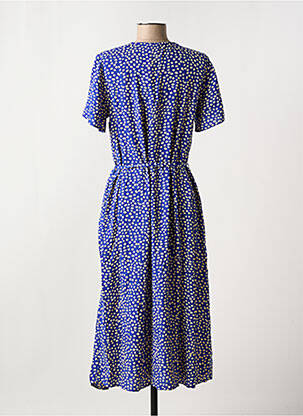 Rochie midi mâneci scurte mâneci scurte albastru PIECES femeie