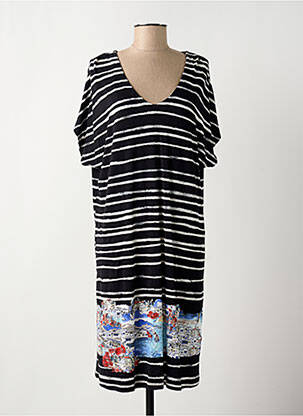 Rochie midi mâneci scurte mâneci scurte negru HAJO femeie