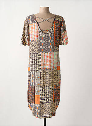 Rochie midi mâneci scurte mâneci scurte maro GRIFFON femeie