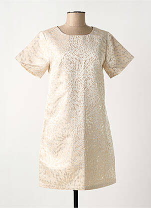 Rochie scurtă mâneci scurte mâneci scurte bej MOLLY BRACKEN femeie