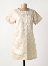 Rochie scurtă mâneci scurte mâneci scurte bej MOLLY BRACKEN femeie