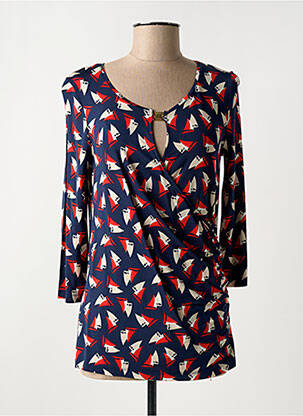 Tricou mâneci 3/4 mâneci 3/4 albastru VIRIATO femeie