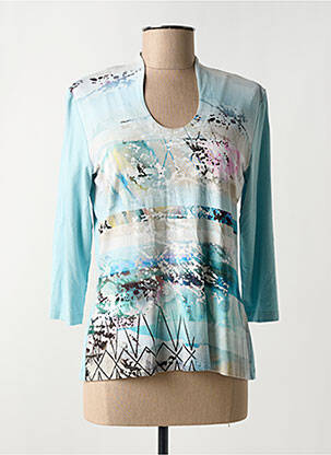 Tricou mâneci 3/4 mâneci 3/4 albastru FRANK WALDER femeie