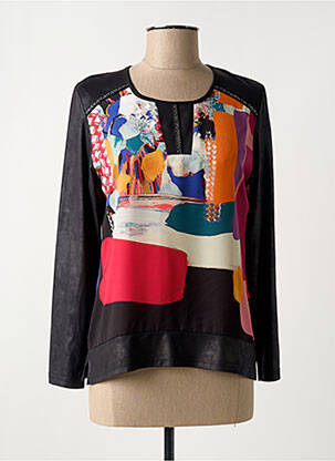 Tricou mâneci lungi mâneci lungi negru FRANCE RIVOIRE femeie