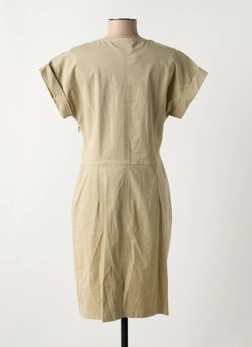 Rochie midi bej PAZ TORRAS femeie