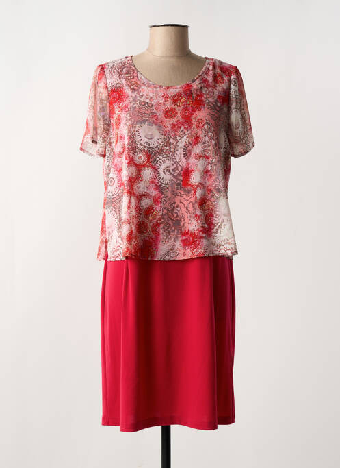 Rochie midi roz FRANCE RIVOIRE femeie