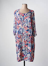 Rochie midi imprimeu floral mâneci 3/4 albastru GRIFFON femme