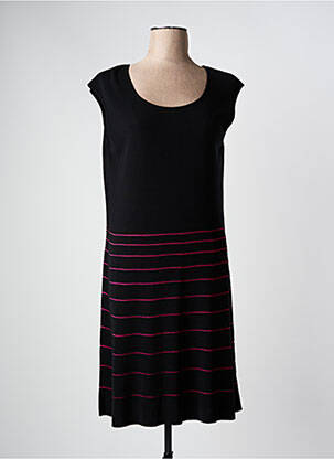 Rochie midi mâneci scurte mâneci scurte negru VIRIATO femeie