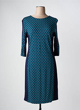 Rochie midi mâneci 3/4 mâneci 3/4 albastru RABE femeie