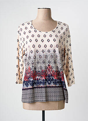 Tricou mâneci 3/4 mâneci 3/4 bej FRANK WALDER femeie