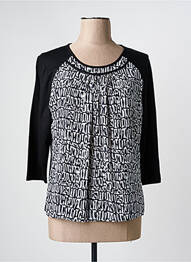 Tricou elasticitate mâneci 3/4 negru FRANK WALDER femme