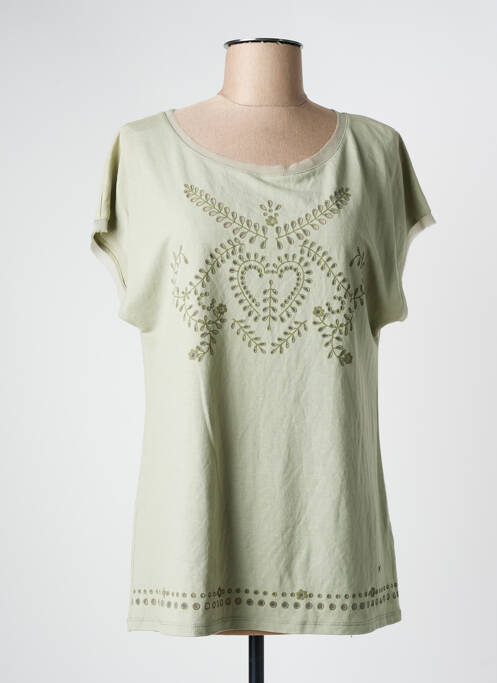 Tricou elasticitate mâneci scurte verde KATMAI femme