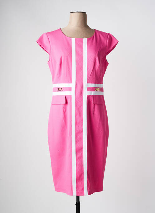 Rochie midi roz ESTEL COLLECTION femeie