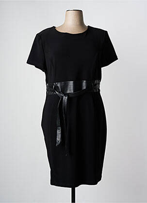 Rochie midi mâneci scurte mâneci scurte negru FRANK LYMAN femeie