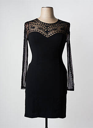 Rochie midi mâneci lungi mâneci lungi negru BLANC NATURE femeie