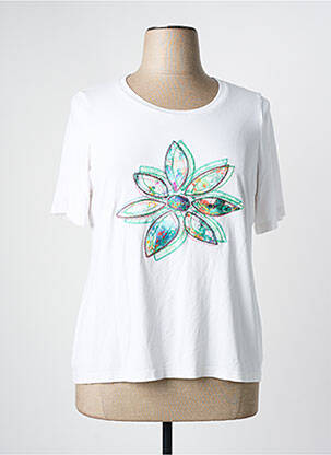 Top alb PAUSE CAFE femeie