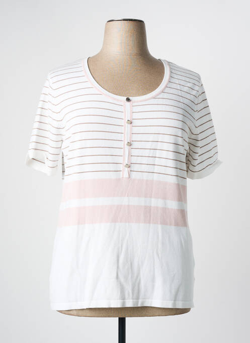 Top alb MARBLE femeie