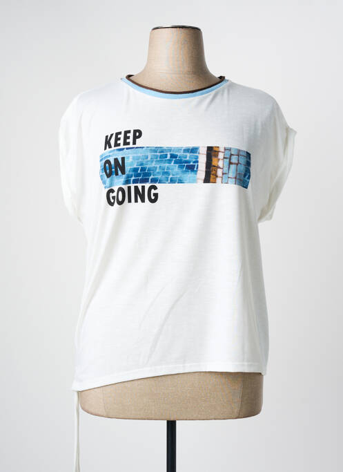 Top alb PAZ TORRAS femeie