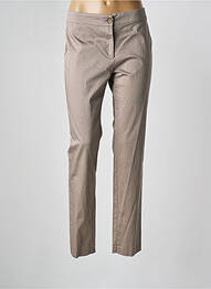 Pantalon slim țesătură poplin mărime normală maro PAZ TORRAS femme