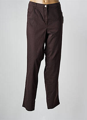 Pantalon slim țesătură poplin mărime normală maro FRANK WALDER femeie