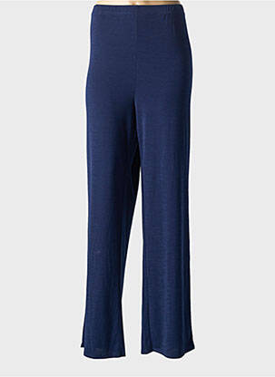 Pantalon larg albastru MARBLE femeie