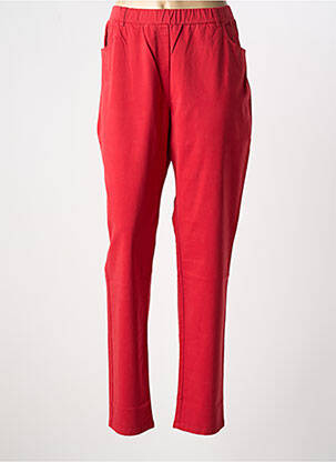 Jegging țesătură poplin mărime normală roșu FRANCE RIVOIRE femeie