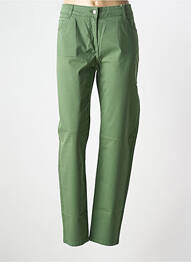 Pantalon slim țesătură poplin mărime normală verde ANDAM femme