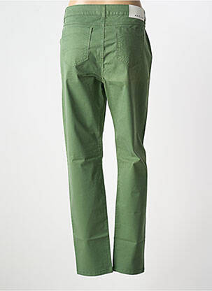 Pantalon slim țesătură poplin mărime normală verde ANDAM femeie