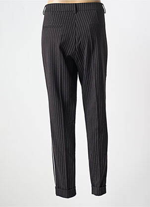 Pantalon chino broderie galoni laterali mărime normală negru ANDAMIO femeie