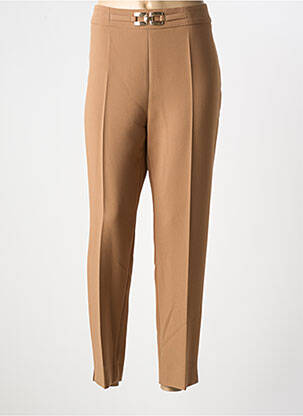 Pantalon 7/8 talie înaltă talie înaltă maro ESTEL COLLECTION femeie
