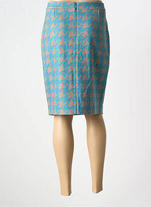 Fustă midi talie cu cleme albastru ESTEL COLLECTION femeie